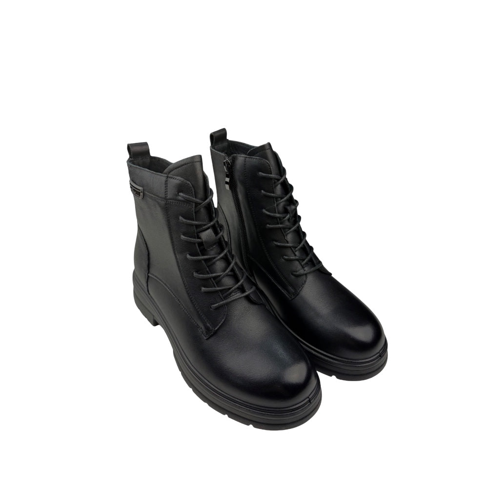 Bocanci damă negri din piele naturală, comozi și rezistenți – stil casual urban