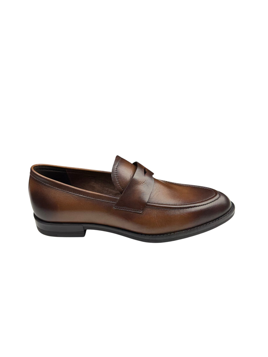 Pantofi eleganți bărbați maro din piele naturală cu talpă neagră
