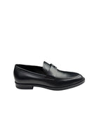 Pantofi eleganți bărbați negri din piele naturală cu talpă neagră