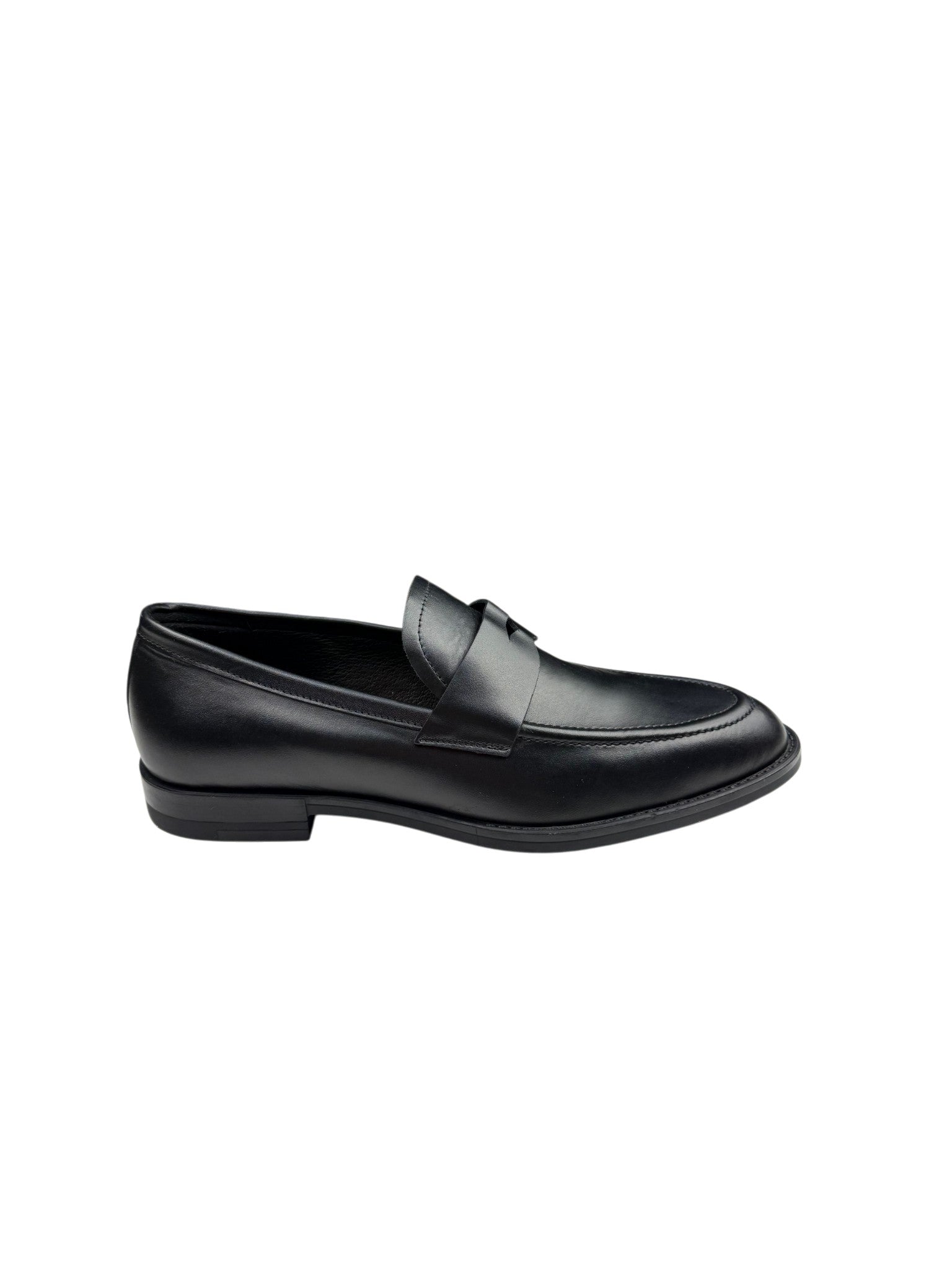 Pantofi eleganți bărbați negri din piele naturală cu talpă neagră