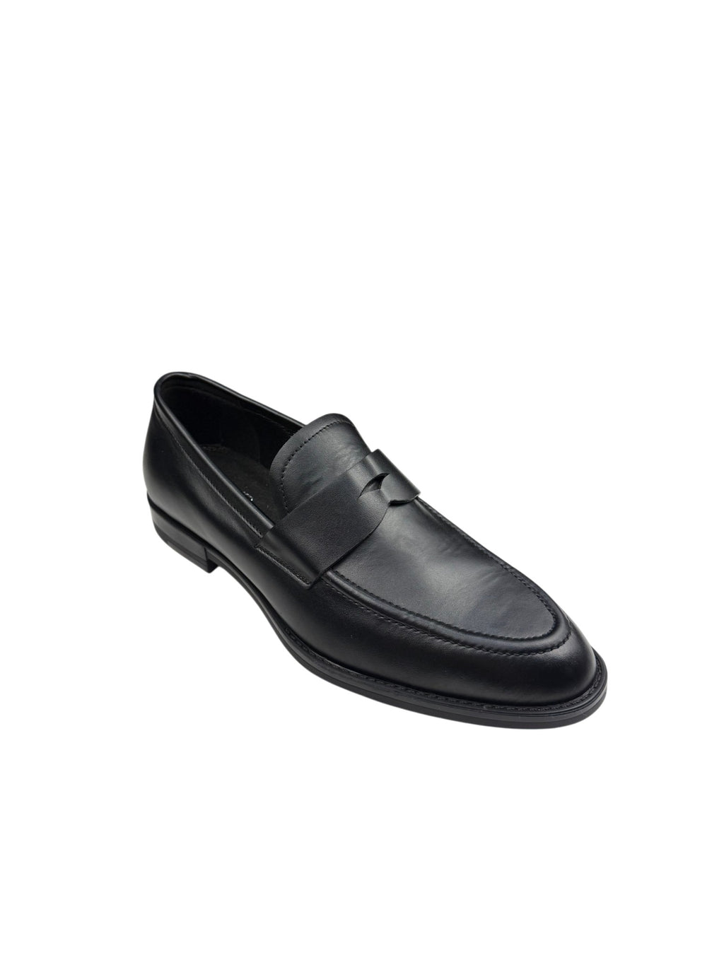 Pantofi eleganți bărbați negri din piele naturală cu talpă neagră