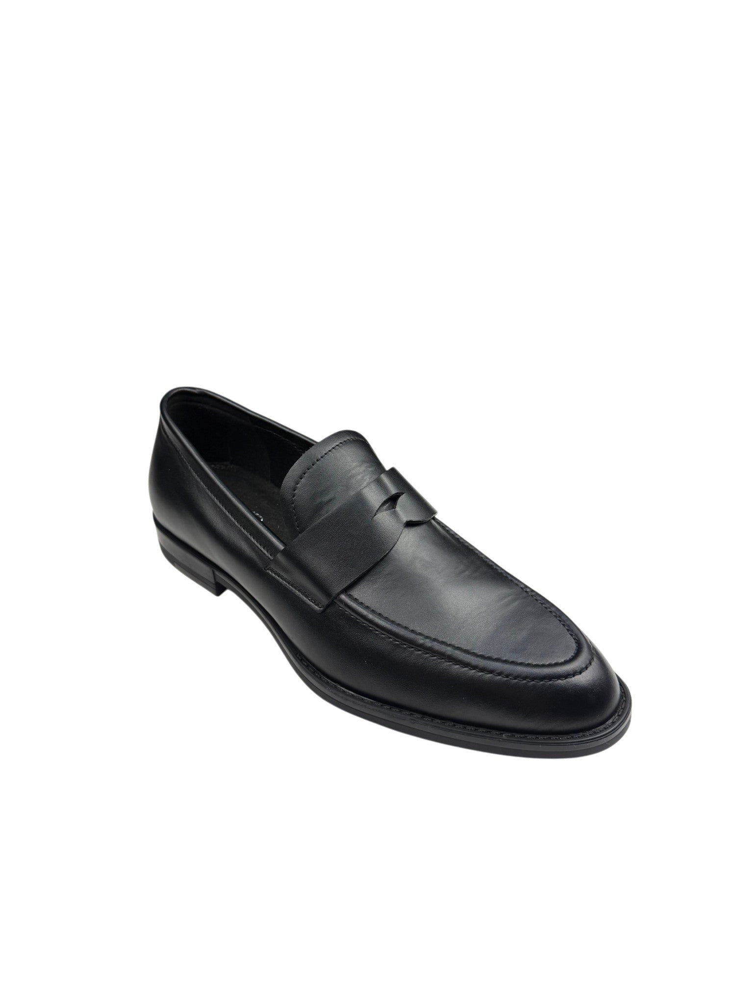 Pantofi eleganți bărbați negri din piele naturală cu talpă neagră