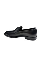 Pantofi eleganți bărbați negri din piele naturală cu talpă neagră