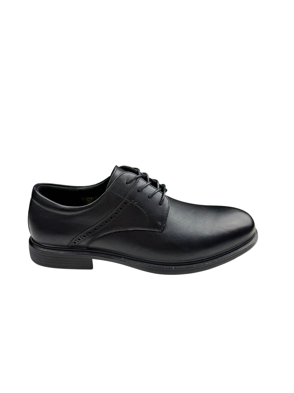 Pantofi eleganți bărbați negri din piele naturală cu perforații laterale