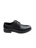 Pantofi eleganți bărbați negri din piele naturală cu perforații laterale
