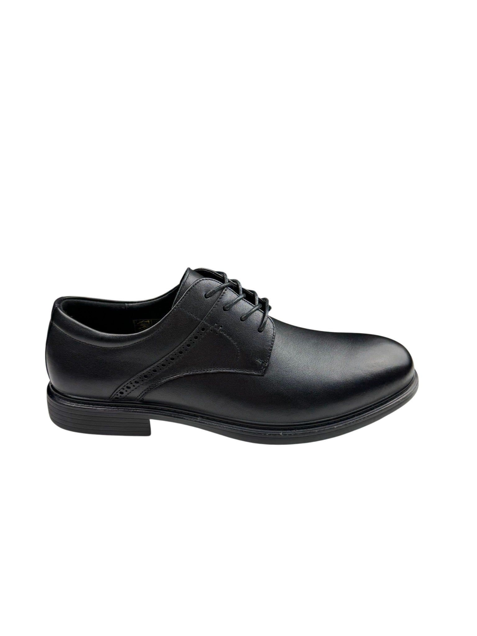 Pantofi eleganți bărbați negri din piele naturală cu perforații laterale