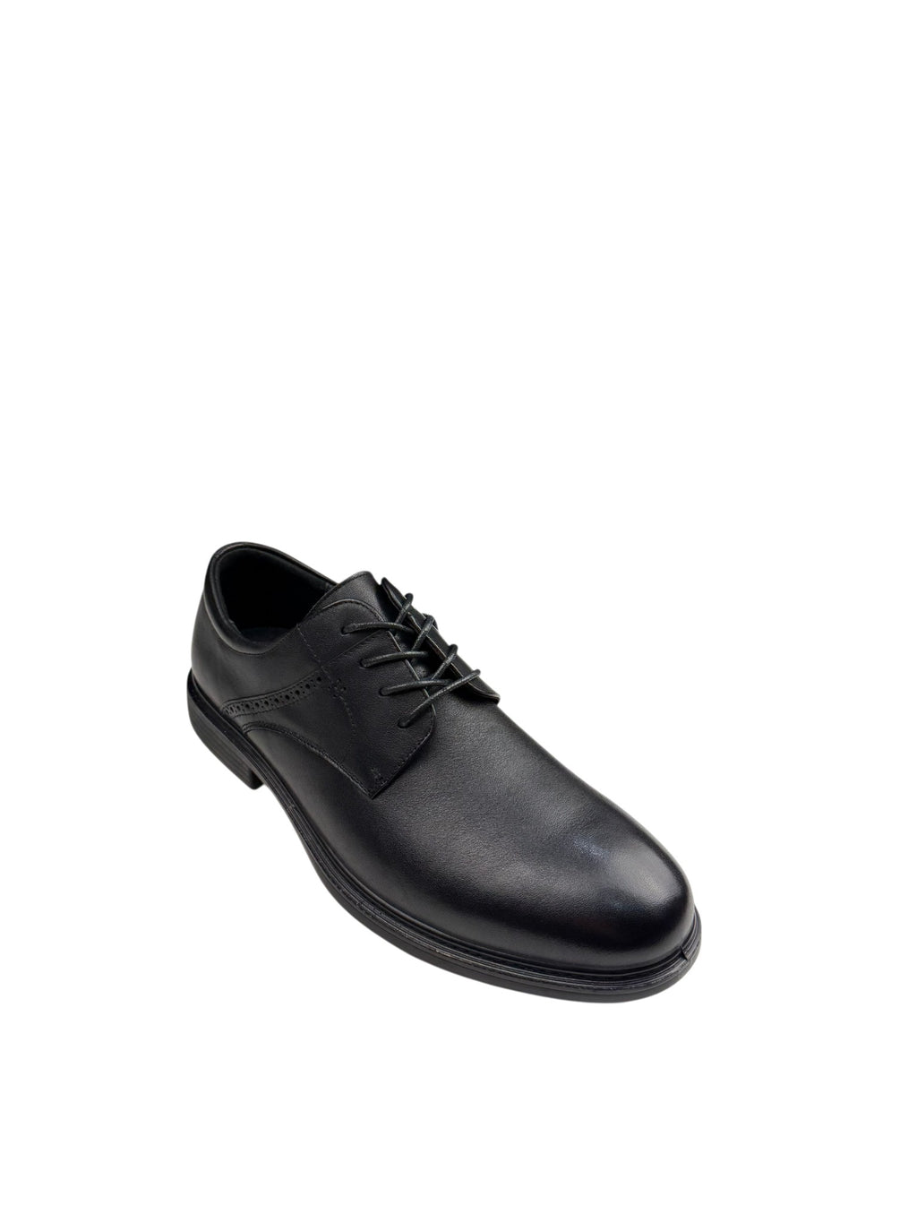 Pantofi eleganți bărbați negri din piele naturală cu perforații laterale