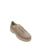 Pantofi sport casual damă bej din piele naturală cu perforații