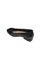 Pantofi casual damă negri din piele naturală cu cataramă decorativă
