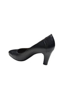 Pantofi eleganți damă negri cu toc - model clasic