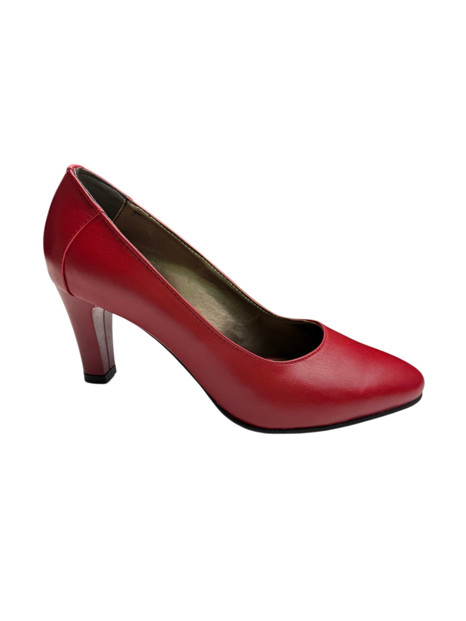 Pantofi eleganți damă roșii cu toc - model clasic