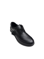 Pantofi casual bărbați negri din piele naturală cu șireturi
