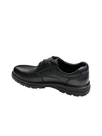 Pantofi casual bărbați negri din piele naturală cu talpă groasă