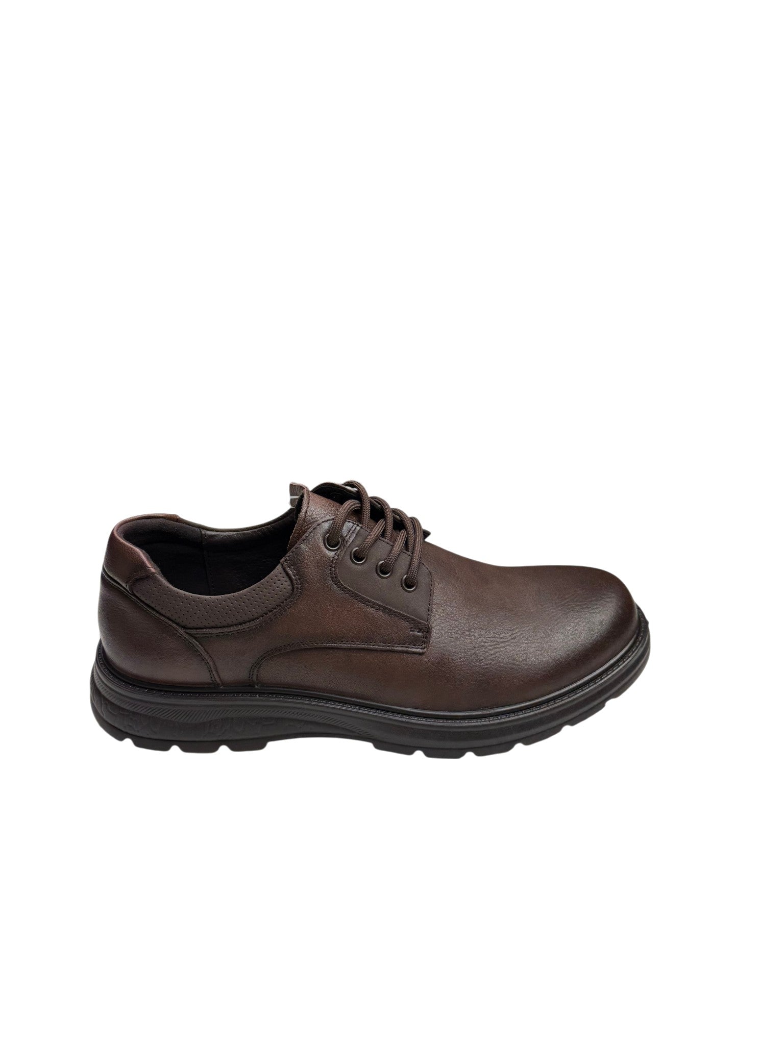 Pantofi casual bărbați maro din piele naturală cu talpă groasă