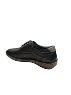 Pantofi casual bărbați negri din piele naturală cu perforații