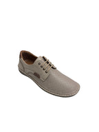 Pantofi casual bărbați crem din piele naturală cu perforații