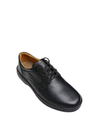 Pantofi casual bărbați negri din piele naturală cu șireturi