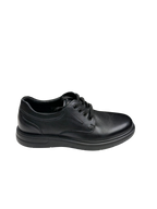 Pantofi casual bărbați negri din piele naturală cu talpă groasă