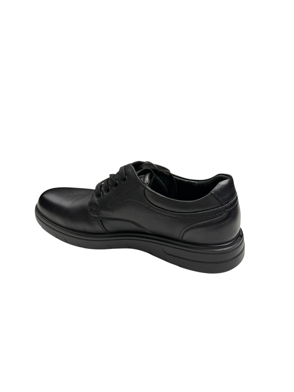 Pantofi casual bărbați negri din piele naturală cu talpă groasă