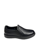 Pantofi casual bărbați negri din piele naturală cu elastic