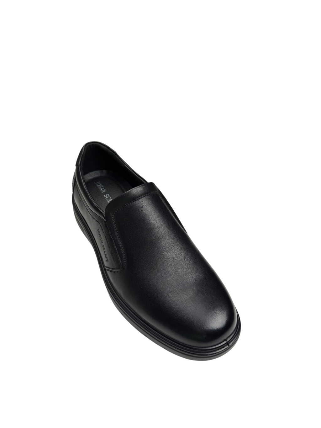 Pantofi casual bărbați negri din piele naturală cu elastic