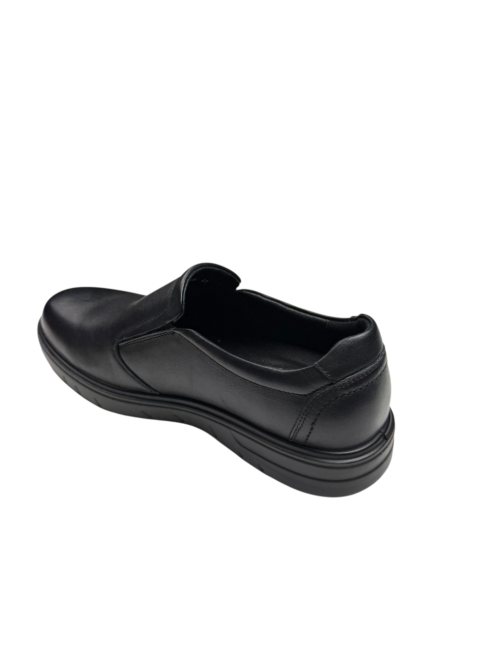 Pantofi casual bărbați negri din piele naturală cu elastic