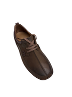 Pantofi casual bărbați maro din piele naturală cu cusătură pe mijloc