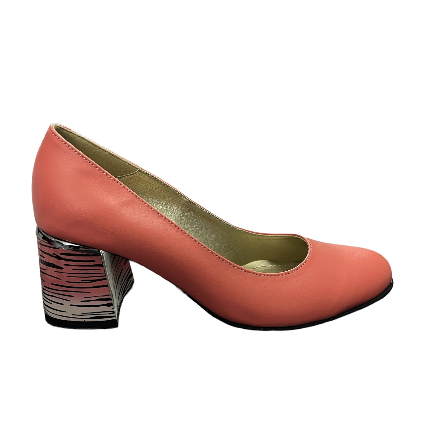 Pantofi eleganti dama din piele naturala 5708, Somon