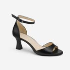 Sandale elegante de damă negre din piele naturală