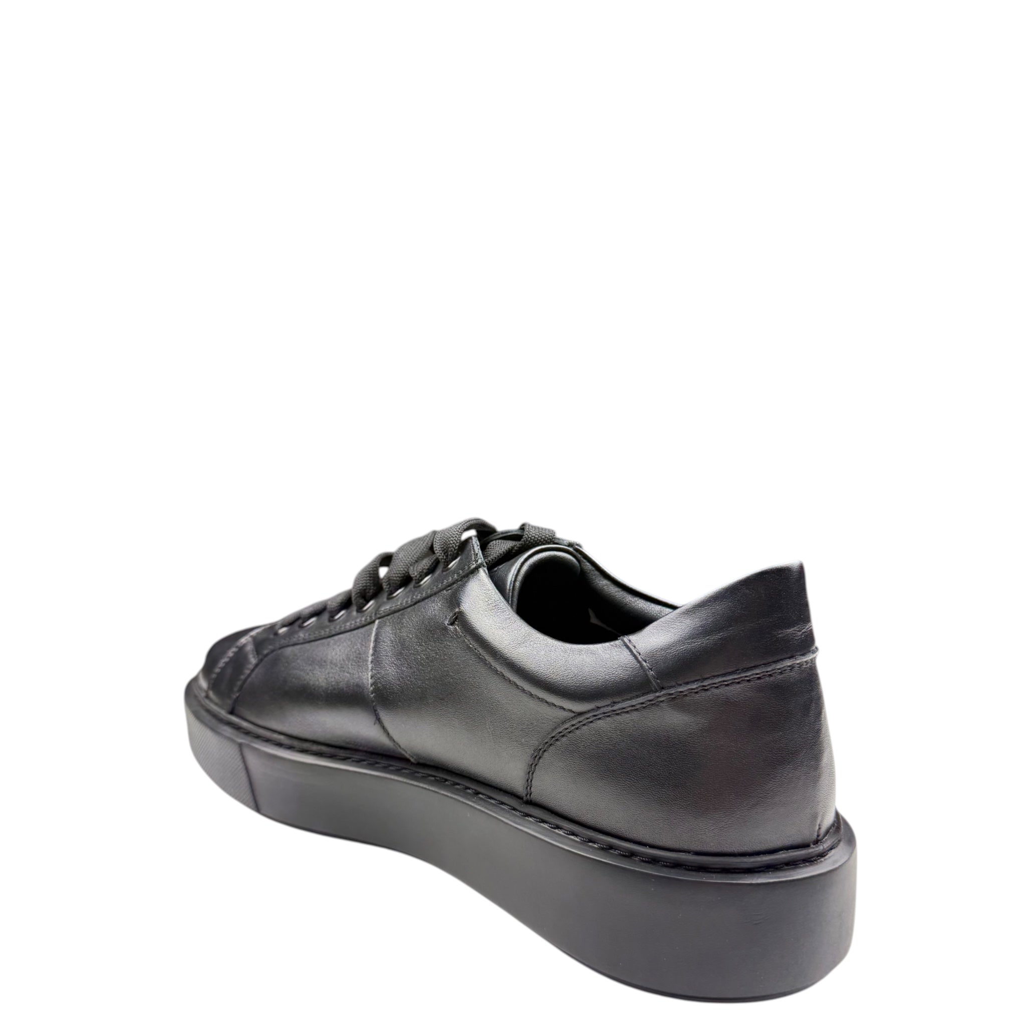 Adidași Bărbați Negri din Piele Naturală – Stil Urban, Talpă Groasă